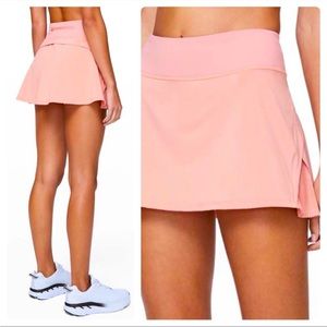 Lululemon Play off the pleats skirt regular length size 4 Peach Pink